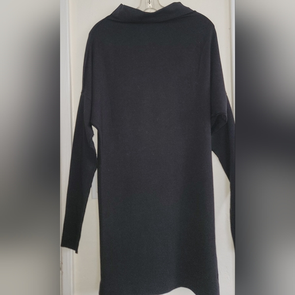 Norma Kamali True Black All In One Dolman Sleeve Stretch Cotton Dress Size XS - Picture 13 of 16